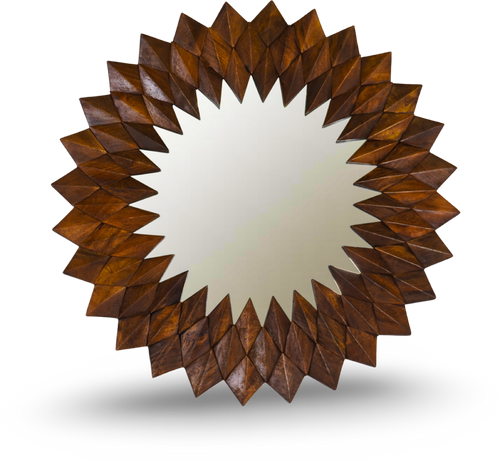 Brushed Grey Sunburst Wall Mirror