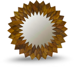 Brushed Grey Sunburst Wall Mirror