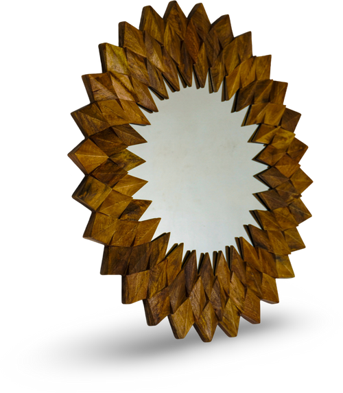 Brushed Grey Sunburst Wall Mirror