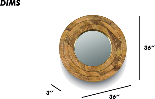 Natural Round Layered Mirror