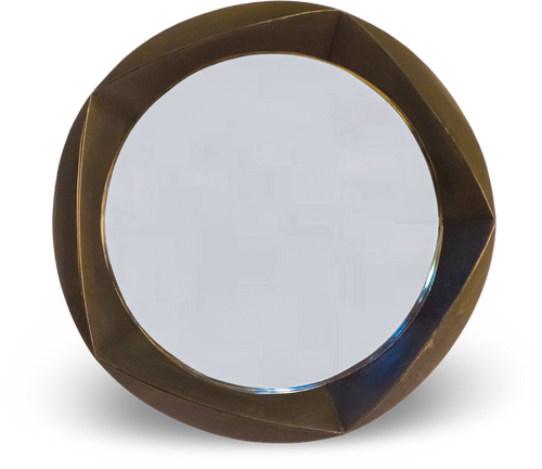 Black Geometric Wall Mirror