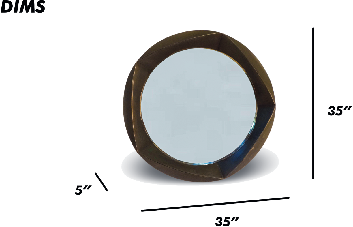 Black Geometric Wall Mirror