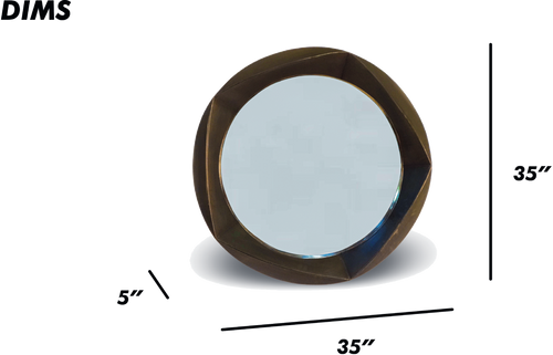 Black Geometric Wall Mirror