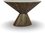 Natural Wood Sculptural Console Table