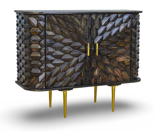 Grey Chevron Bar Console