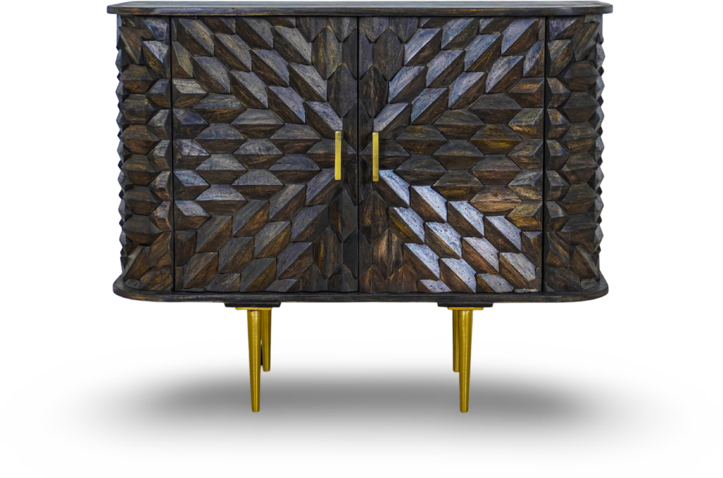 Grey Chevron Bar Console