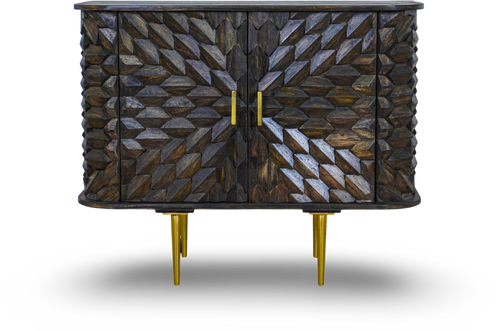 Grey Chevron Bar Console