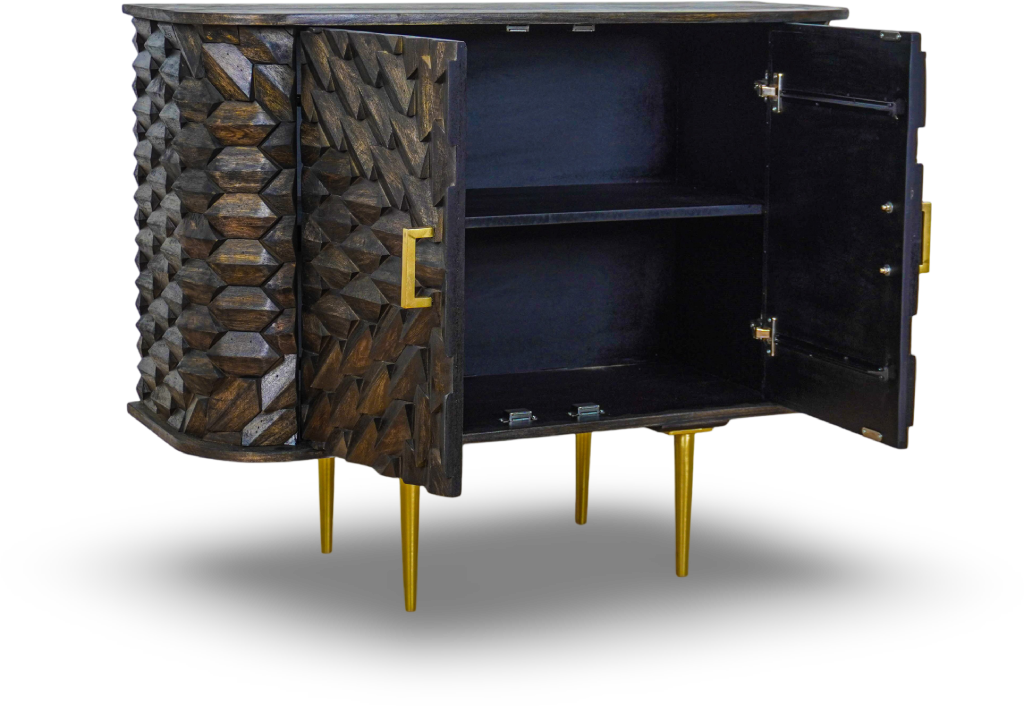 Grey Chevron Bar Console