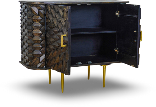 Grey Chevron Bar Console