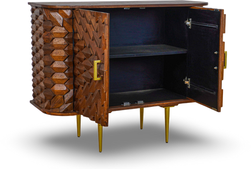 Grey Chevron Bar Console