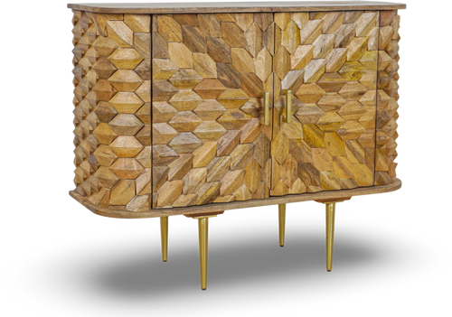Grey Chevron Bar Console