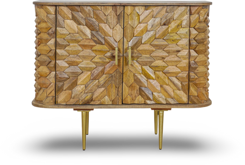 Grey Chevron Bar Console