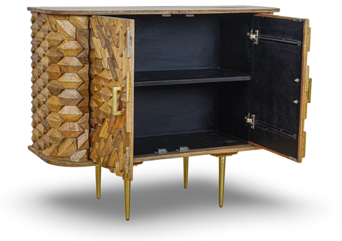 Grey Chevron Bar Console
