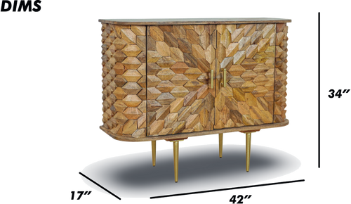 Grey Chevron Bar Console
