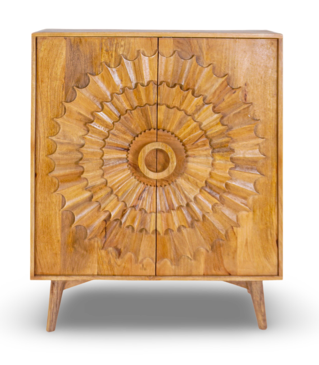 Natural Mandala Bar Cabinet
