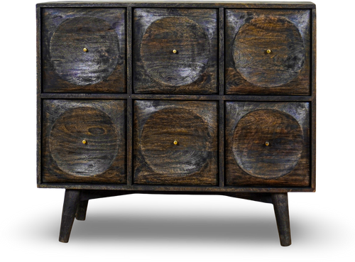 Six-Drawer Dresser (Grey Brush Finish)