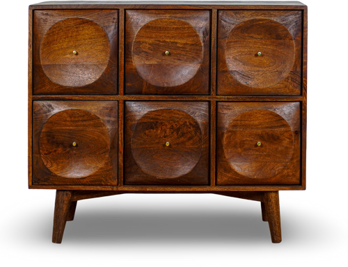 Six-Drawer Dresser (Grey Brush Finish)