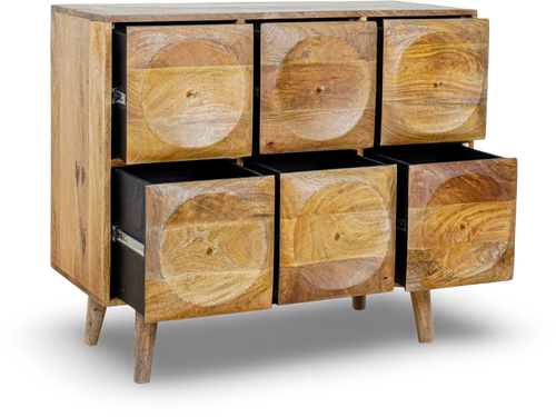 Six-Drawer Dresser (Grey Brush Finish)