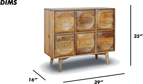 Six-Drawer Dresser (Grey Brush Finish)