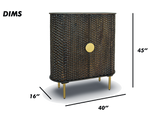 Textured Copper Bar Cabinet