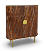 Textured Copper Bar Cabinet