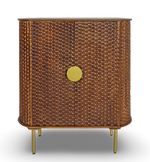 Textured Copper Bar Cabinet