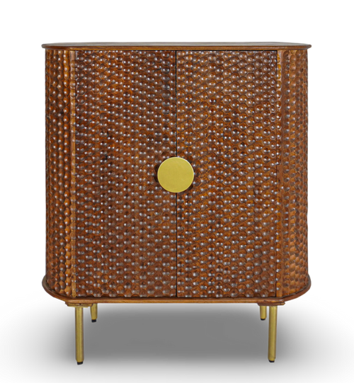 Textured Copper Bar Cabinet