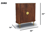 Textured Copper Bar Cabinet