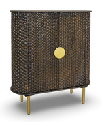 Textured Copper Bar Cabinet