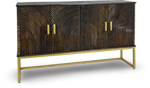 Brushed Grey Textured Console Sideboard