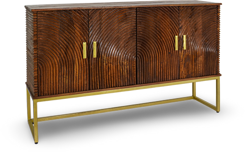 Brushed Grey Textured Console Sideboard