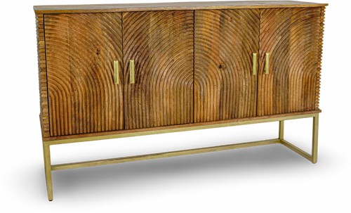 Brushed Grey Textured Console Sideboard