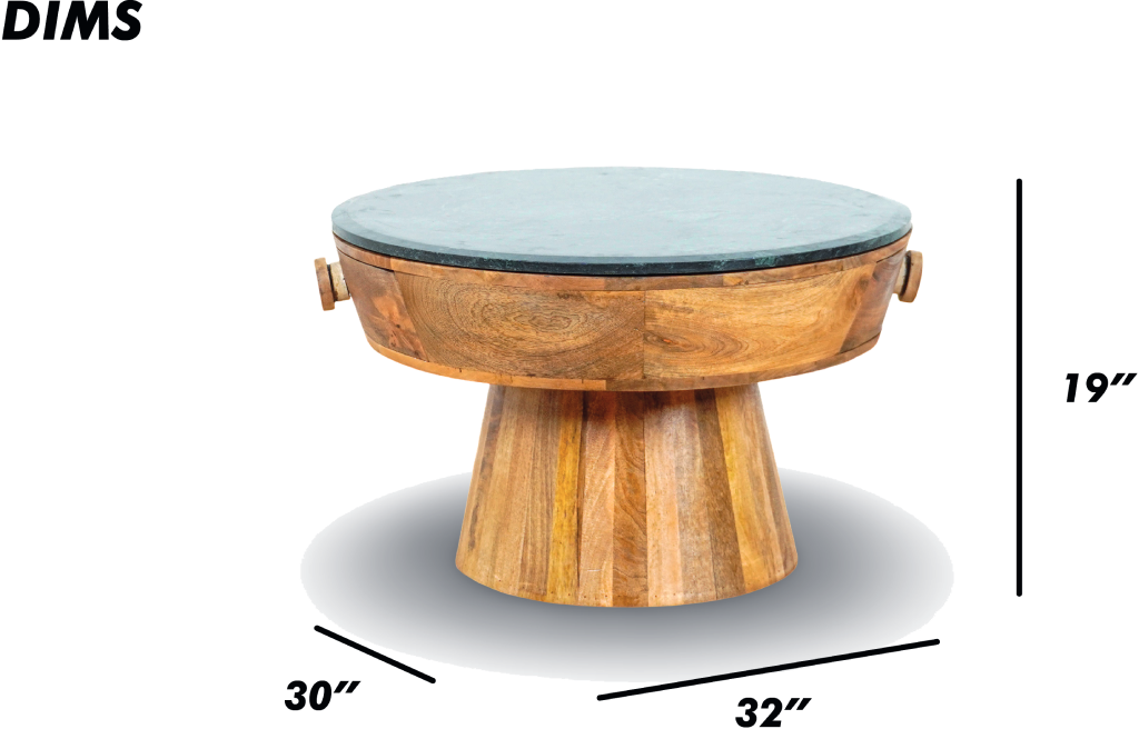 Natural Round Coffee Table