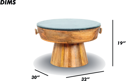Natural Round Coffee Table