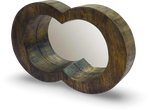 Infinity Shaped Wooden Wall Mirror