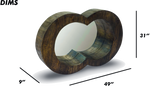 Infinity Shaped Wooden Wall Mirror