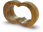 Infinity Shaped Wooden Wall Mirror