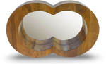 Infinity Shaped Wooden Wall Mirror