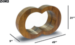 Infinity Shaped Wooden Wall Mirror