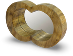 Infinity Shaped Wooden Wall Mirror