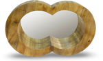 Infinity Shaped Wooden Wall Mirror
