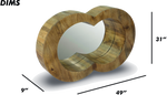 Infinity Shaped Wooden Wall Mirror
