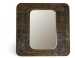 Rectangular Natural Wooden Wall Mirror