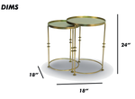 Round Black Metal Nesting Tables