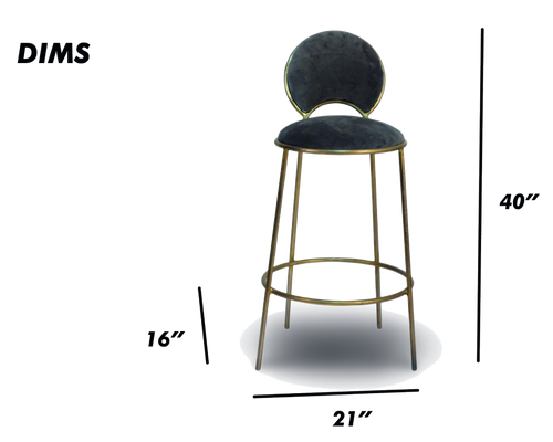 Velvet Bar Stool