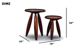 End Table Set in Brown Finish