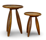 End Table Set in Brown Finish