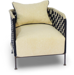 Woven Rope Accent Chair with Metal Legs