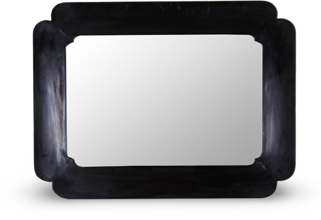 Rectangular Gold Wall Mirror