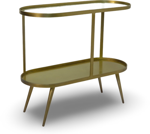 Black Oval Console Table